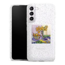 Silikon Glitter Case transparent-silber
