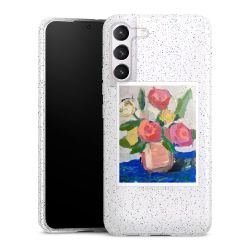 Silikon Glitter Case transparent-silber
