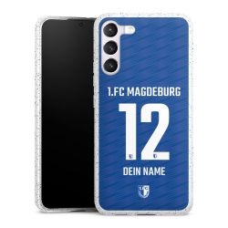 Silikon Glitter Case transparent-silber