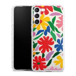 Silikon Glitter Case transparent-silber