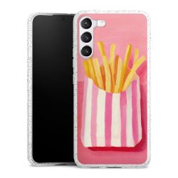 Silikon Glitter Case transparent-silber