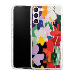 Silikon Glitter Case transparent-silber