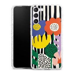 Silikon Glitter Case transparent-silber