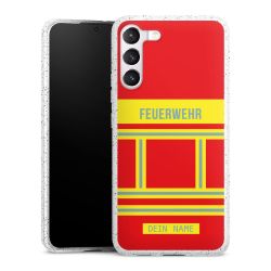 Silikon Glitter Case transparent-silber