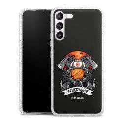 Silikon Glitter Case transparent-silber