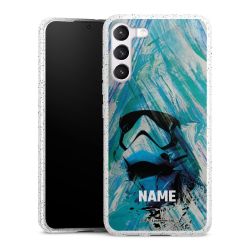 Silikon Glitter Case transparent-silber