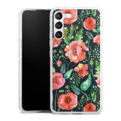 Silikon Glitter Case transparent-silber