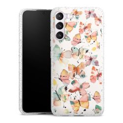 Silikon Glitter Case transparent-silber