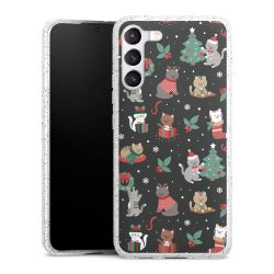 Silikon Glitter Case transparent-silber