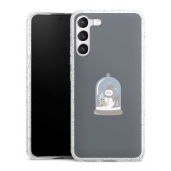 Silikon Glitter Case transparent-silber
