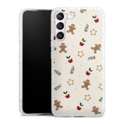 Silikon Glitter Case transparent-silber