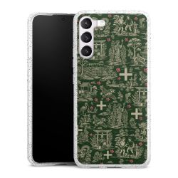 Silikon Glitter Case transparent-silber