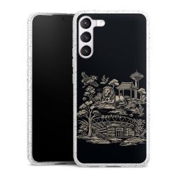 Silikon Glitter Case transparent-silber