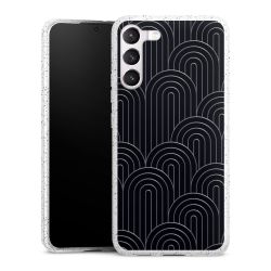 Silikon Glitter Case transparent-silber