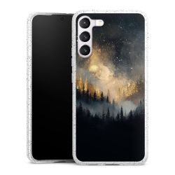 Silikon Glitter Case transparent-silber