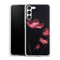 Silikon Glitter Case transparent-silber