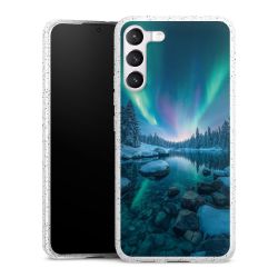 Silikon Glitter Case transparent-silber