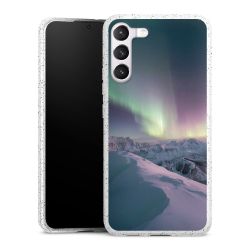 Silikon Glitter Case transparent-silber