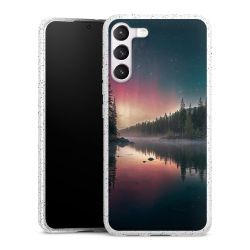 Silikon Glitter Case transparent-silber