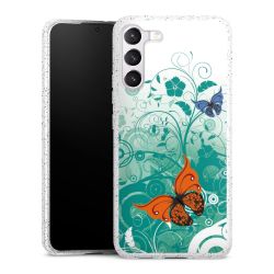 Silikon Glitter Case transparent-silber