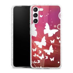 Silikon Glitter Case transparent-silber