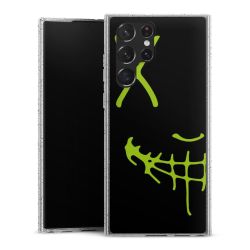 Silikon Glitter Case transparent-silber