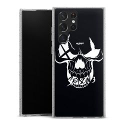 Silikon Glitter Case transparent-silber