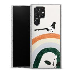 Silikon Glitter Case transparent-silber