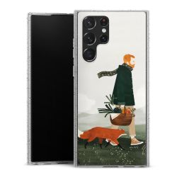 Silikon Glitter Case transparent-silber