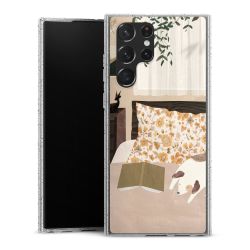 Silikon Glitter Case transparent-silber