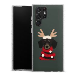 Silikon Glitter Case transparent-silber