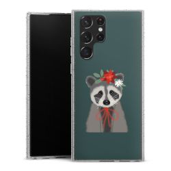 Silikon Glitter Case transparent-silber