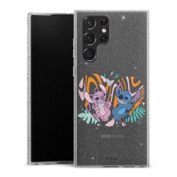 Silikon Glitter Case transparent-silber