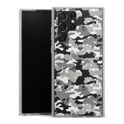 Silikon Glitter Case transparent-silber