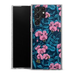 Silikon Glitter Case transparent-silber