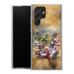 Silikon Glitter Case transparent-silber