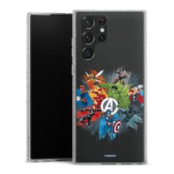 Silikon Glitter Case transparent-silber