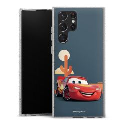 Silikon Glitter Case transparent-silber