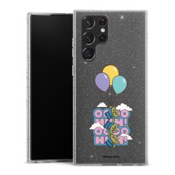 Silikon Glitter Case transparent-silber