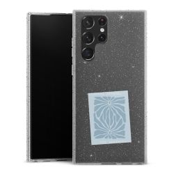 Silikon Glitter Case transparent-silber