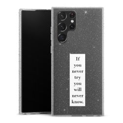 Silikon Glitter Case transparent-silber