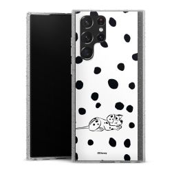 Silikon Glitter Case transparent-silber