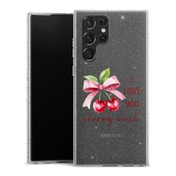 Silikon Glitter Case transparent-silber