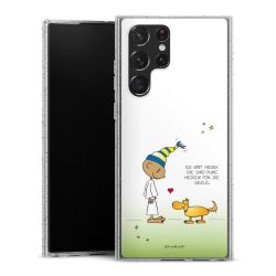 Silikon Glitter Case transparent-silber