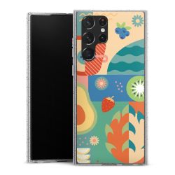 Silikon Glitter Case transparent-silber