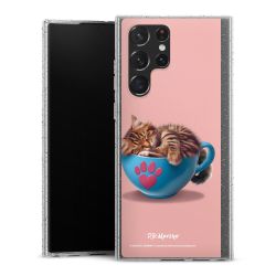 Silikon Glitter Case transparent-silber