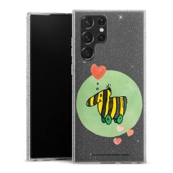 Silikon Glitter Case transparent-silber