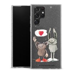 Silikon Glitter Case transparent-silber