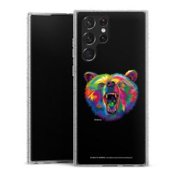 Silikon Glitter Case transparent-silber