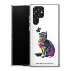 Silikon Glitter Case transparent-silber